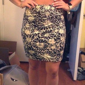 Floral Bodycon Skirt